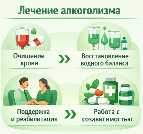 лечение алкоголизма в Боровске этапы
